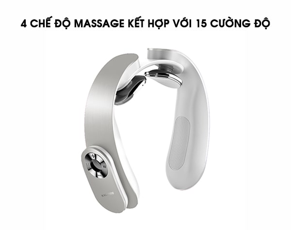 4 chế độ massage kết hợp với 15 mức cường độ