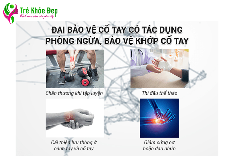 Đai bảo vệ cổ tay giúp các hoạt động luyện tập thể thao dễ dàng hơn