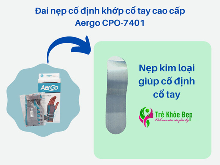 Đai bảo vệ cổ tay có nẹp cố định đảm bảo an toàn hơn trong quá trình luyện tập