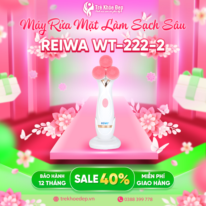 Máy rửa mặt massage 2 cấp độ Reiwa WT-222-2