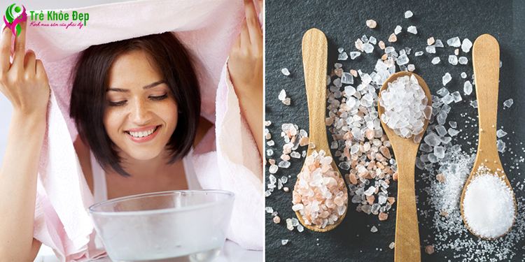 Xông mặt bằng nguyên liệu tự nhiên muối giúp da sạch hơn và phòng chống viêm nhiễm do mụn